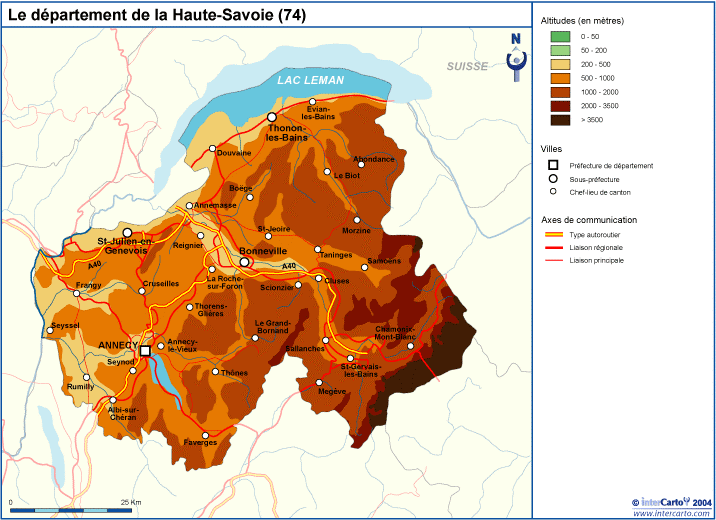 haute savoie carte touristique