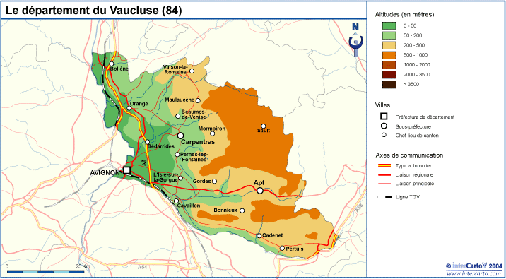 vaucluse carte de france