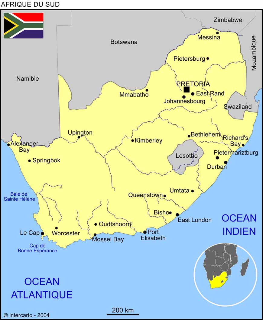 durban carte afrique du sud