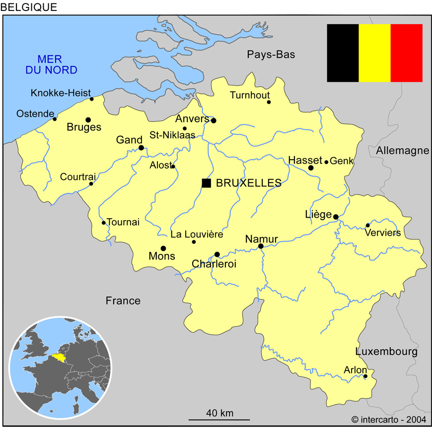 carte de belgique