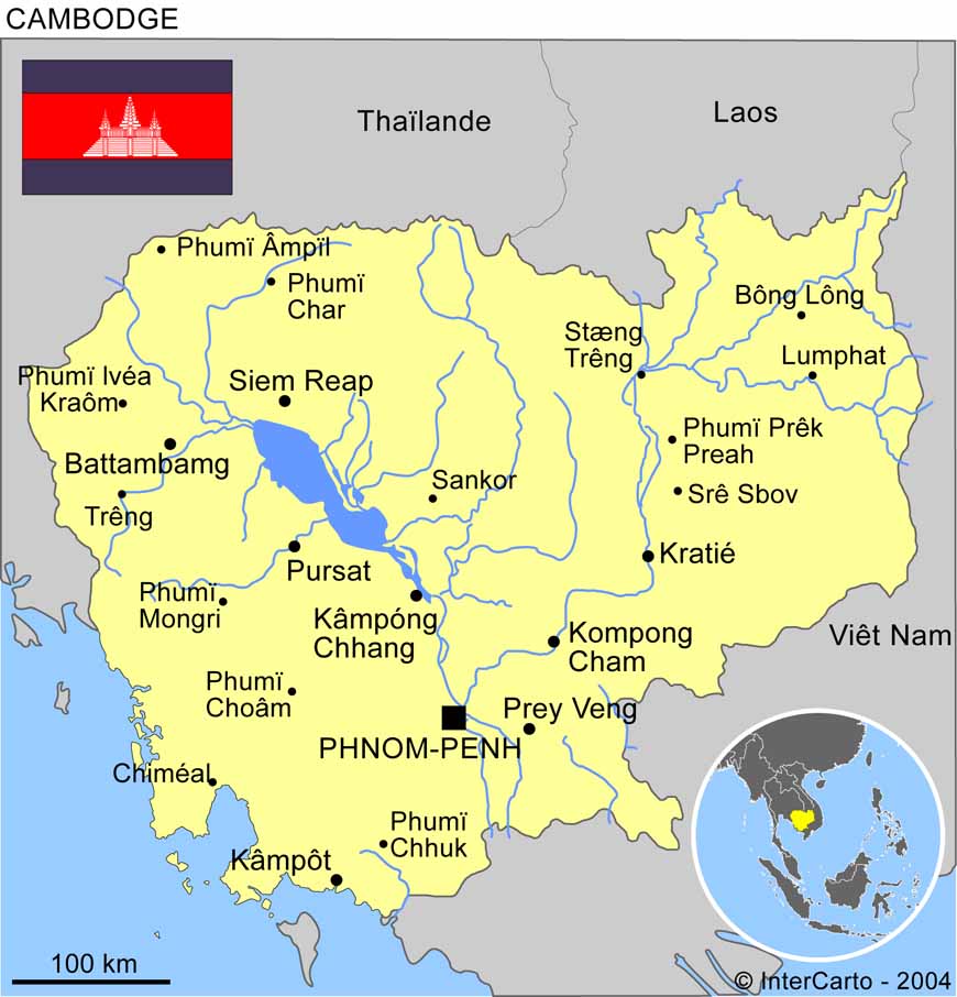 cambodge carte geographique