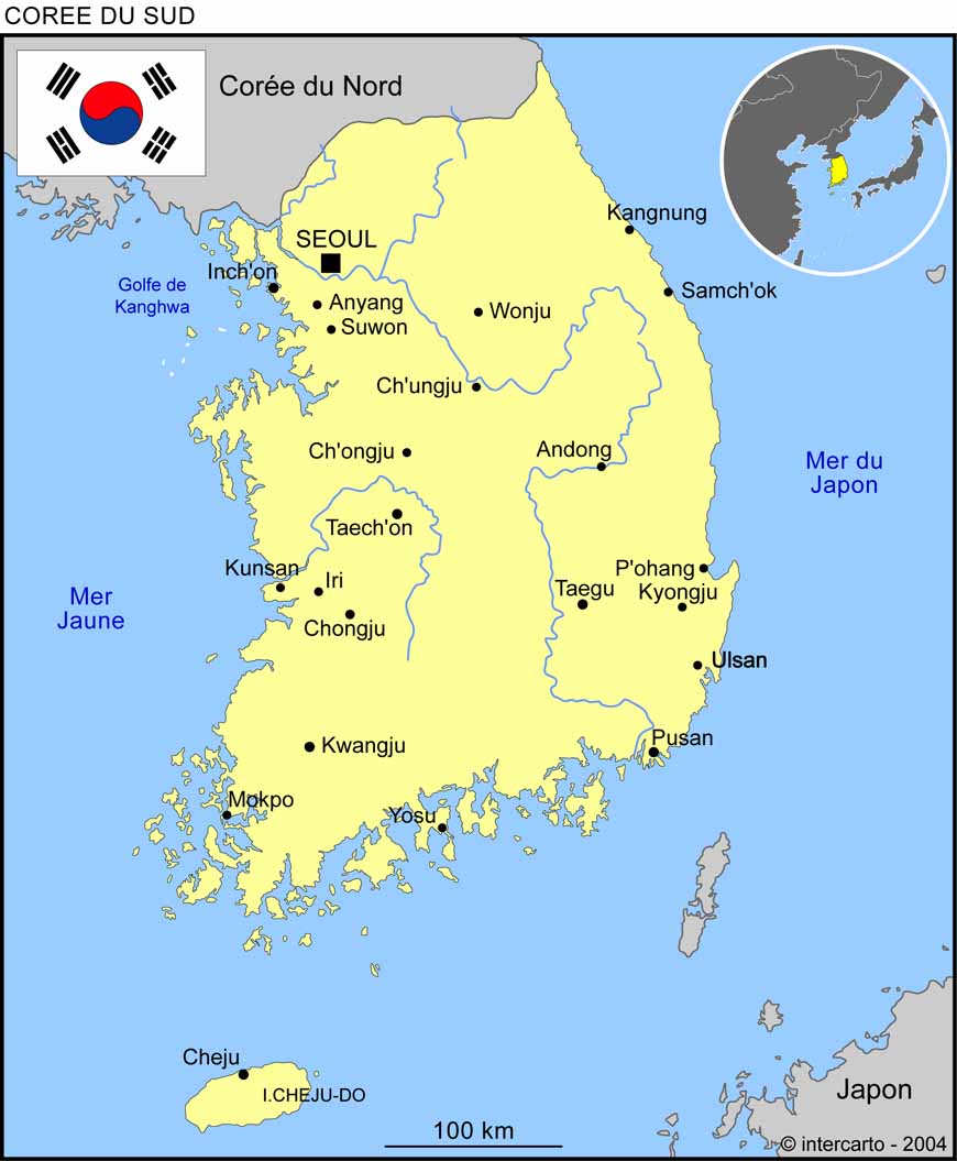 seoul carte du monde