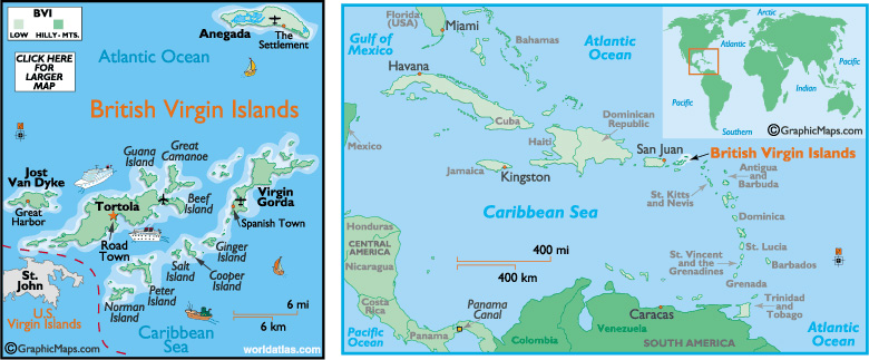 carte touristique des iles vierges britanniques - Image