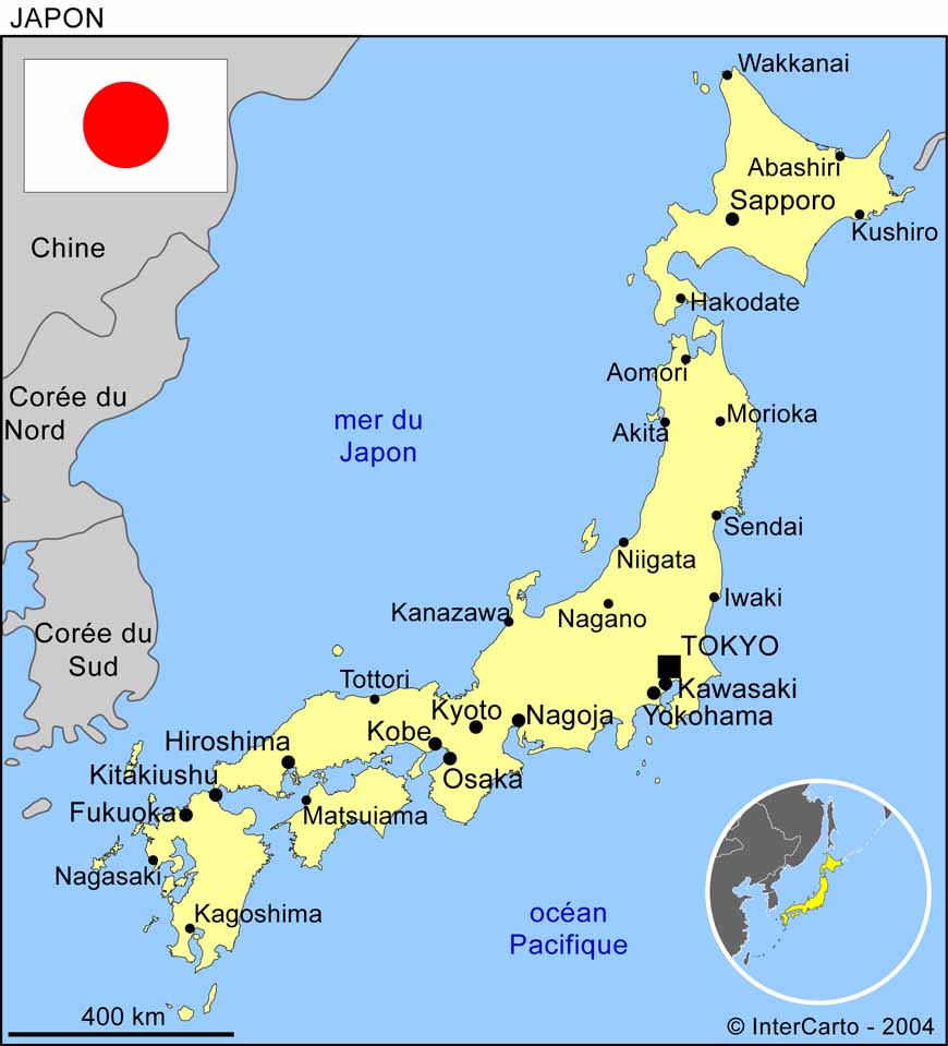 carte japon plan geographie