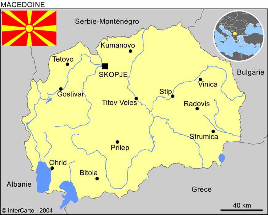 Carte G ographique Et Touristique De La Mac doine Skopje G ographie 