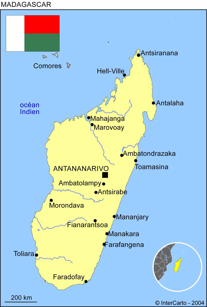 Carte de Madagascar