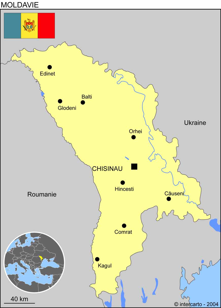 Carte de la Moldavie