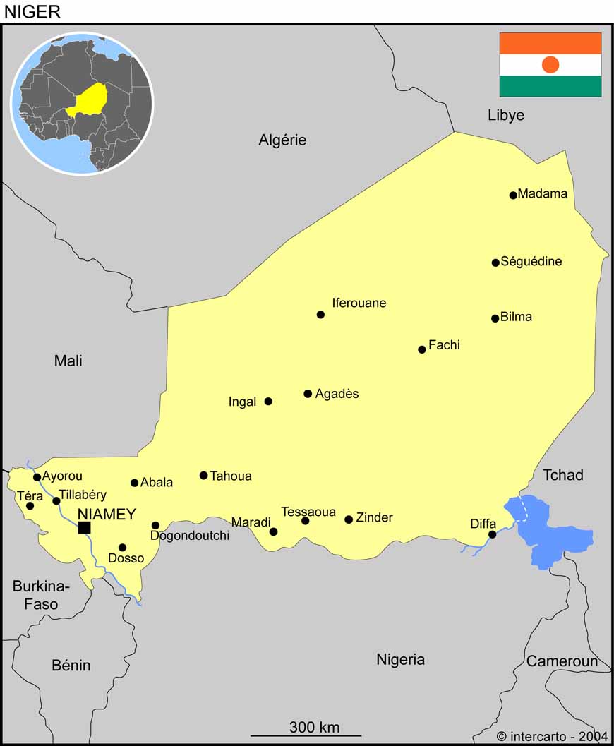 Carte du Niger