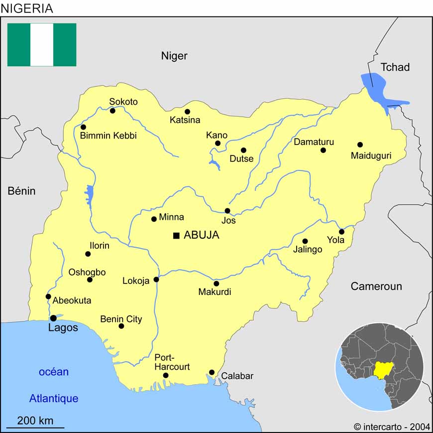 situation geographique du nigeria
