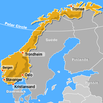 Carte de la Norvge