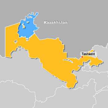 Carte de l'Ouzbkistan