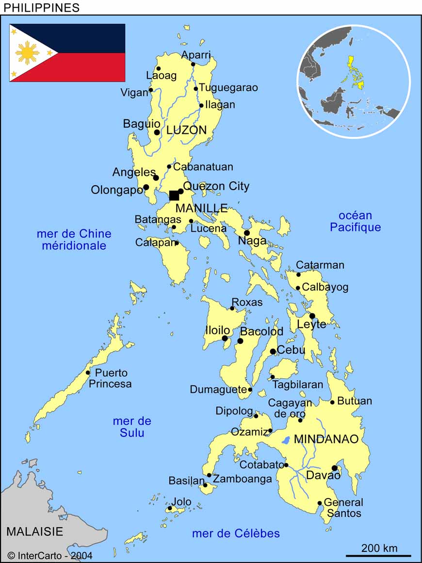 Carte des Philippines