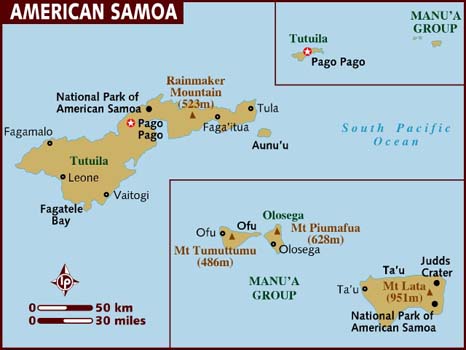 iles samoa americaines carte du monde