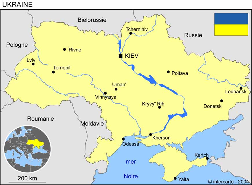 Carte de l'Ukraine