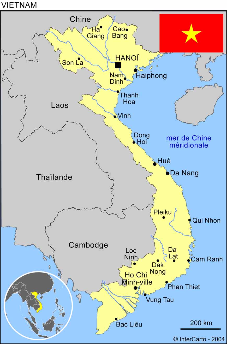 le vietnam carte - Image