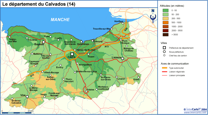 calvados carte de france