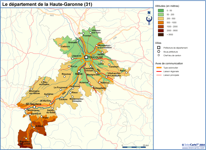 haute garonne carte de france