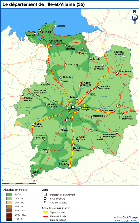 carte ille et vilaine a3