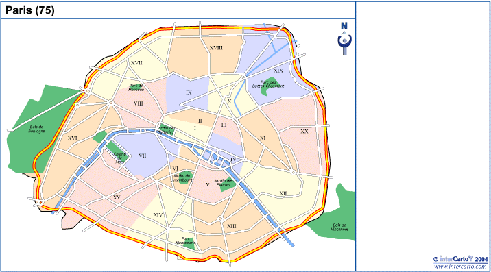 Carte Geographique Touristique Et Plan De La Ville De Paris 75 Paris
