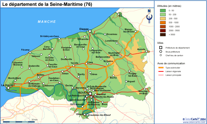 rouen seine carte