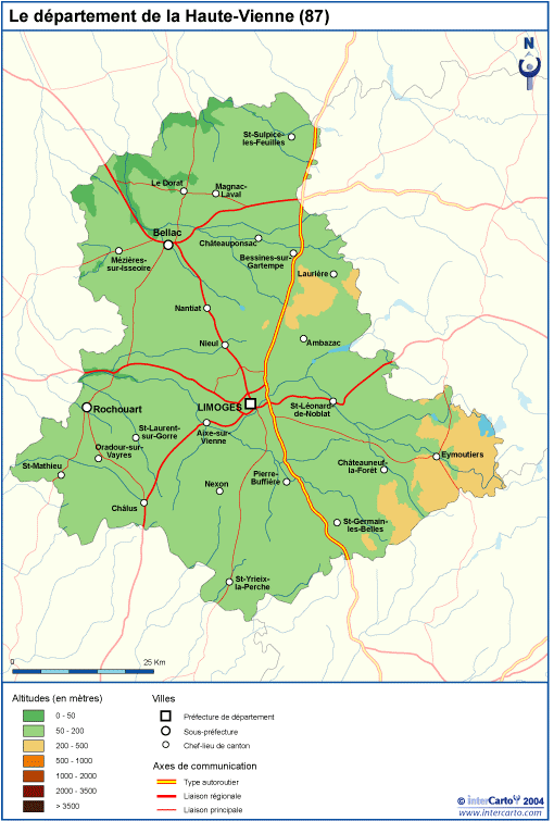 haute vienne carte de france