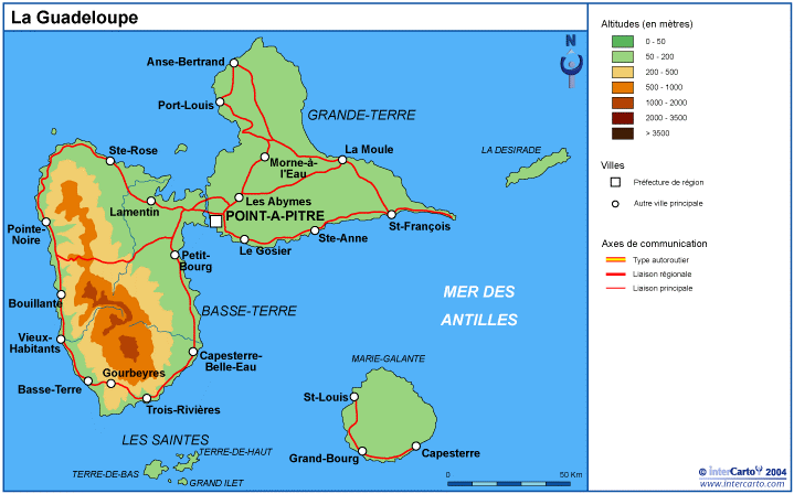 plan de la guadeloupe