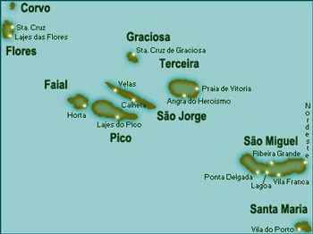 Carte des Açores