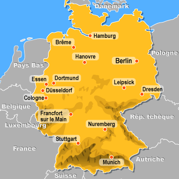 Carte de l'Allemagne