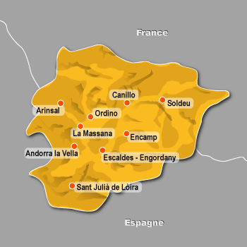 Carte de l'Andorre
