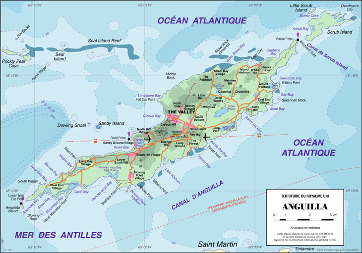 Carte d'Anguilla