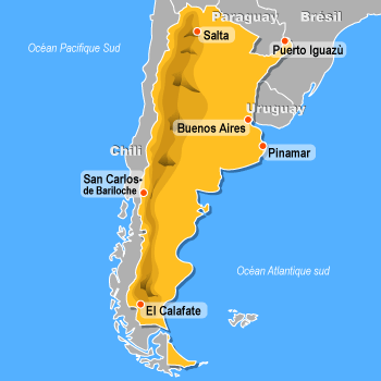 Carte de l'Argentine