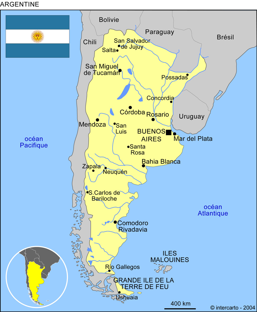 argentine carte des villes