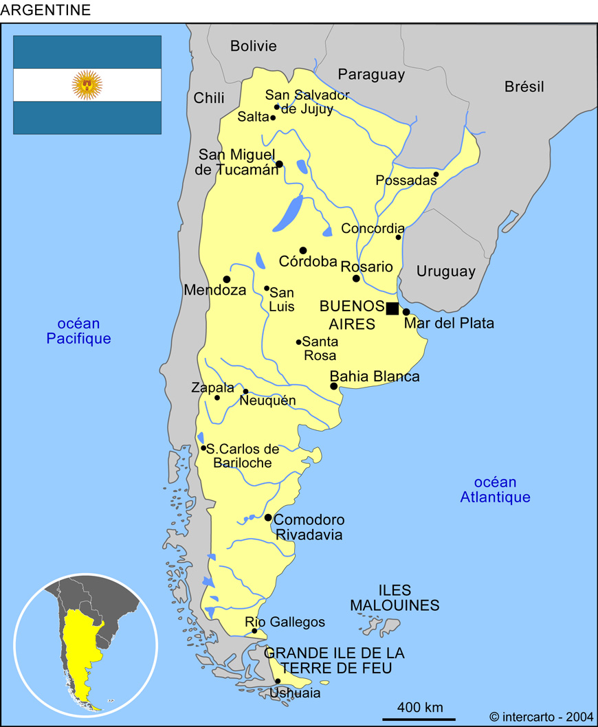 carte de l'argentine