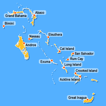 Carte des Bahamas