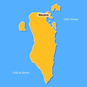 Carte du Bahrein