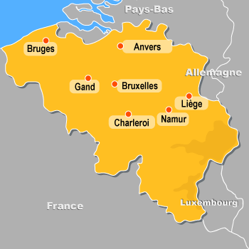 Carte de la Belgique