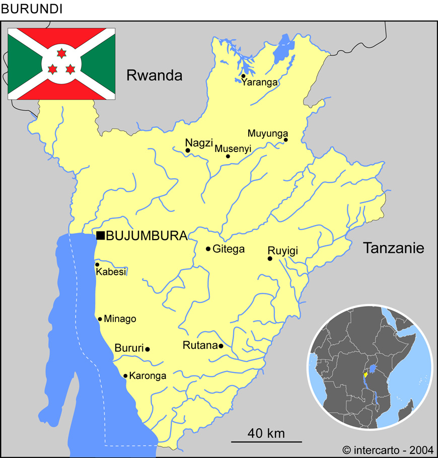 Carte du Burundi