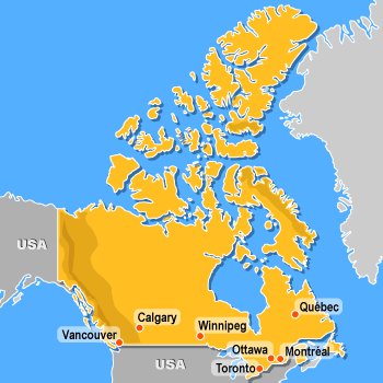 Carte du Canada