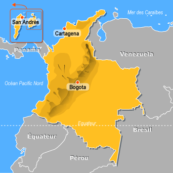 Carte de la Colombie