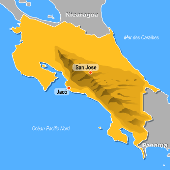 Carte du Costa-Rica
