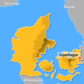 Carte du Danemark