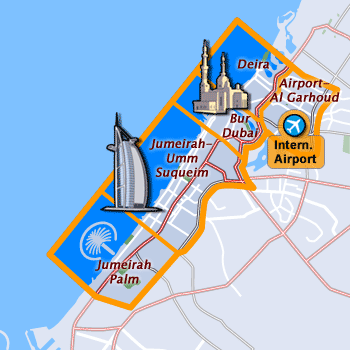 Carte de Dubai