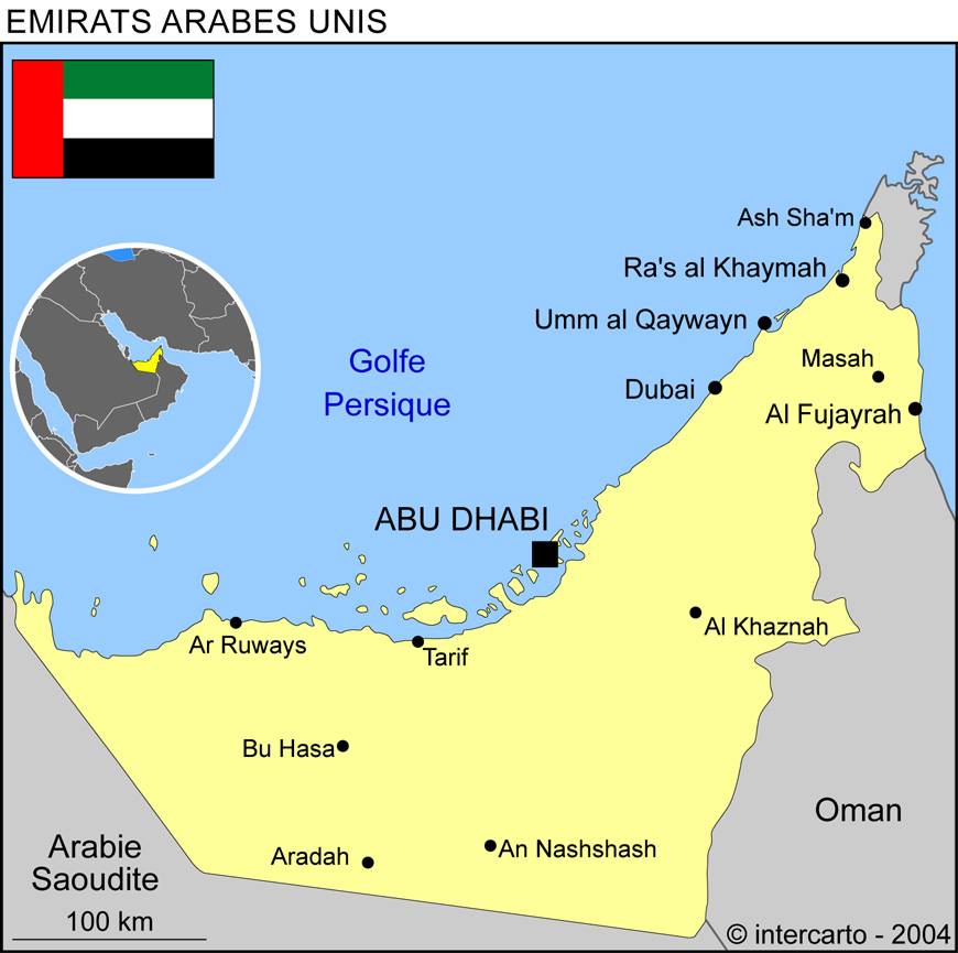 dubai carte du monde