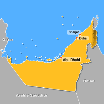 Carte des Emirats Arabes Unis