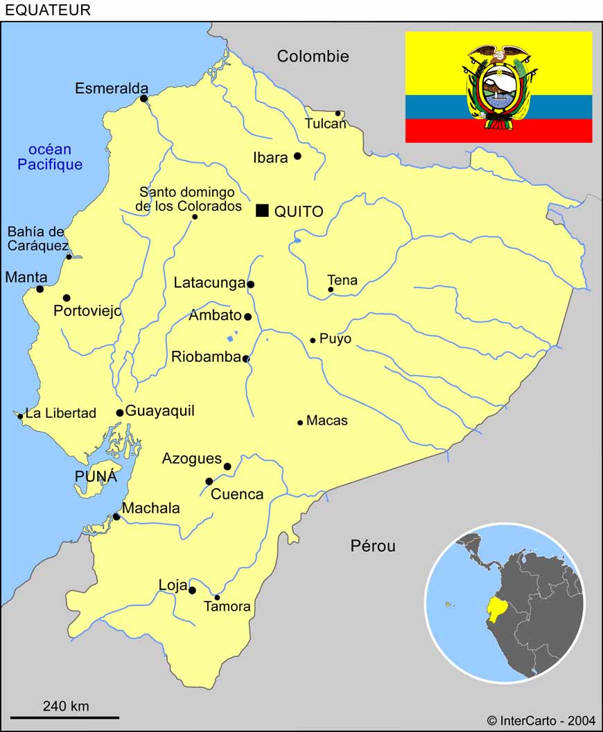 Carte de l'Equateur