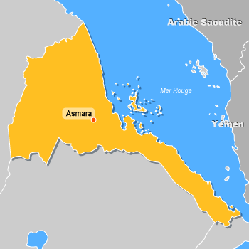 Carte de l'Erythrée