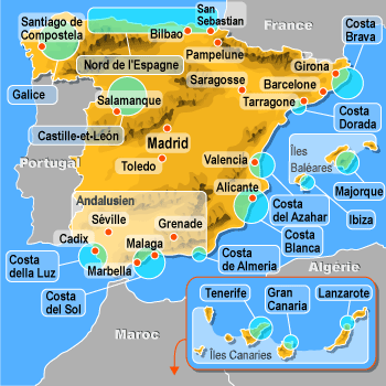 Carte de l'Espagne