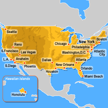 Carte des Etats-Unis