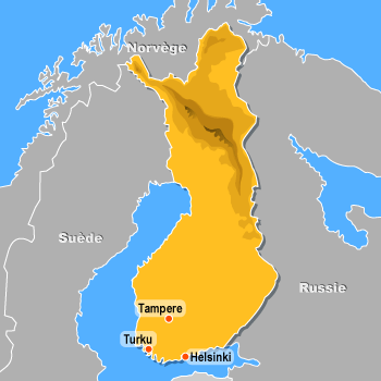 Carte de la Finlande