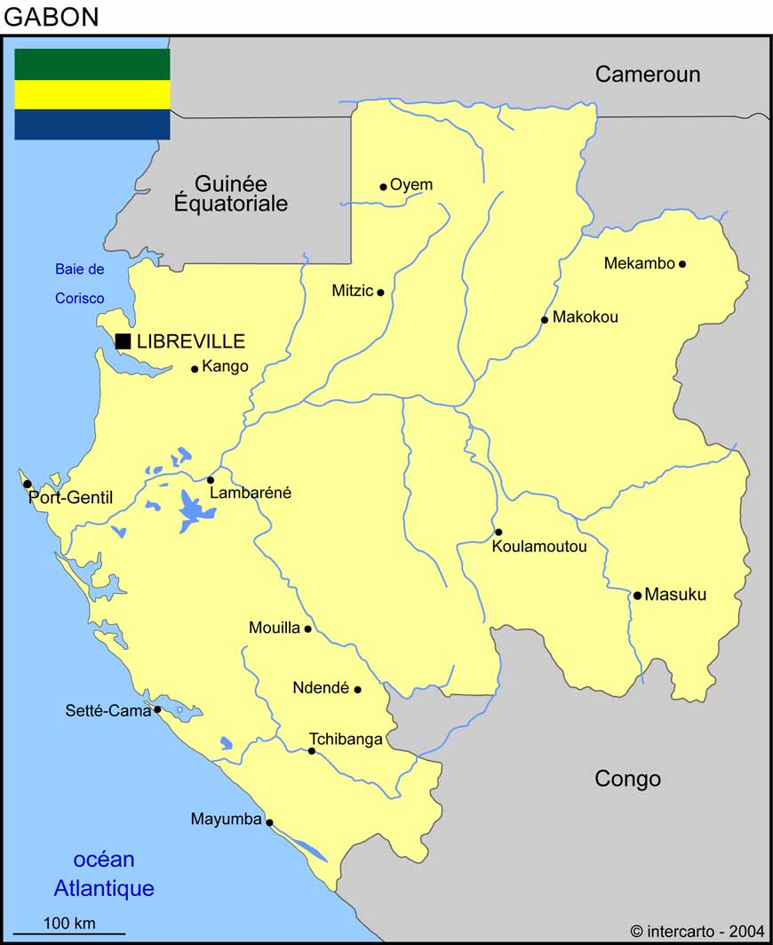 Carte du Gabon